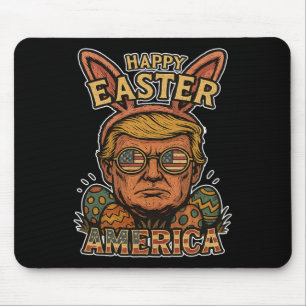Trump Happy Pasen Konijn Eieren Jacht Lente Grappi Muismat