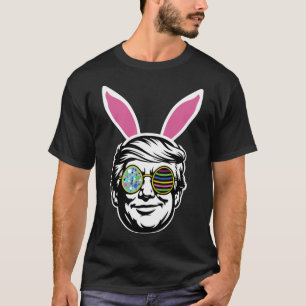 Trump Happy Pasen Konijn Eieren Jacht Lente Grappi T-shirt