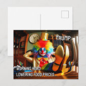 Trump: "Hard werken aan verlaging voedselprijzen" Briefkaart (Voorkant / Achterkant)