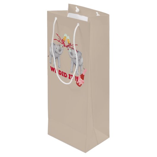 Trump Harris Kennedy Biden grappige schattige olif Wijn Cadeautas (Achterkant Gekanteld)