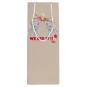 Trump Harris Kennedy Biden grappige schattige olif Wijn Cadeautas (Achterkant)