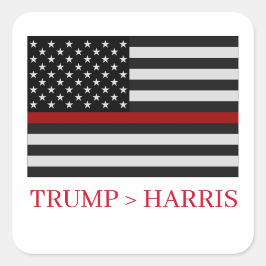 TRUMP > HARRIS VIERKANTE STICKER (Voorkant)