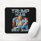 Trump Has Great Jeans Funny Graphic Retro Denim Me Muismat (Met muis)