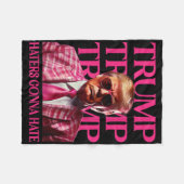 Trump Haters Gonna Hate, Grappig Trump Roze 2024 Fleece Deken (Voorkant (Horizontaal))
