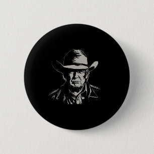 Trump Head Cowboy USA 2024 Stemming US Maga 1 Ronde Button 5,7 Cm