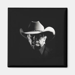 Trump Head Cowboy USA 2024 Stemming US Maga Magneet