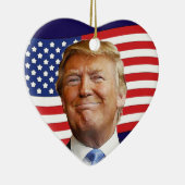 Trump Heart Keramisch Ornament (Rechts)