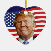 Trump Heart Keramisch Ornament (Voorkant)