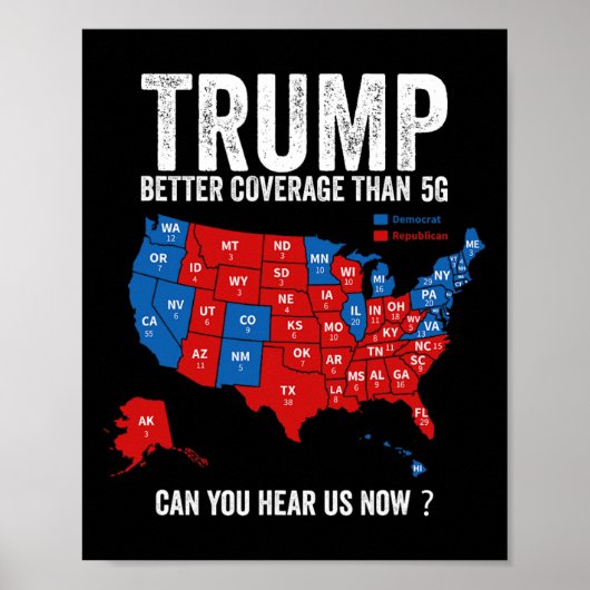 Trump heeft betere dekking dan 5G Trump Save Ameri Poster (Voorkant)