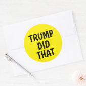 Trump heeft dat gedaan ronde sticker (Envelop)