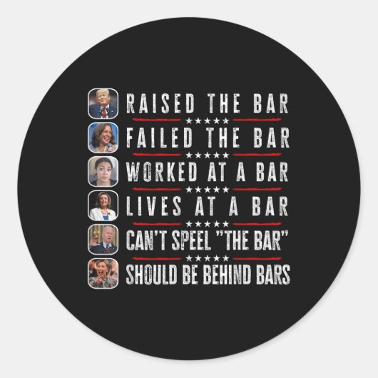 Trump heeft de balk gedraaid. ronde sticker (Voorkant)