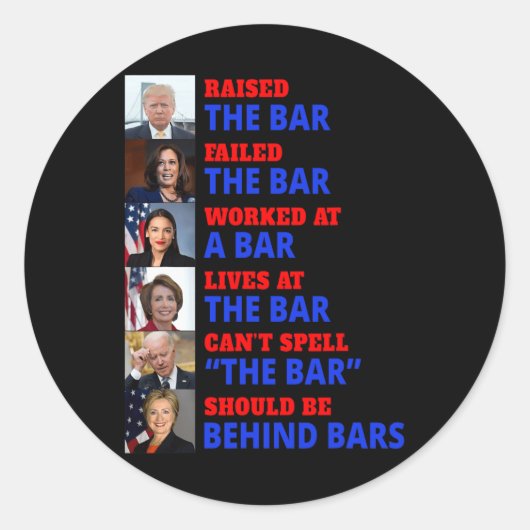 Trump heeft de balk gedraaid. ronde sticker (Voorkant)