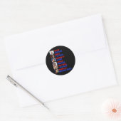 Trump heeft de balk gedraaid. ronde sticker (Envelop)