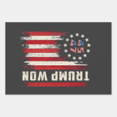 Trump heeft de inauguratie van de Amerikaanse vlag Inpakpapier Vel (Voorkant)