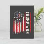 Trump heeft de inauguratie van de Amerikaanse vlag Kaart (Staand voorkant)