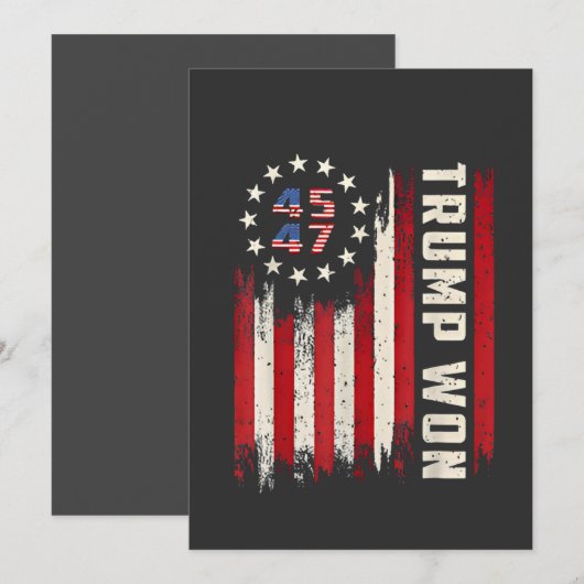 Trump heeft de inauguratie van de Amerikaanse vlag Kaart (Voorkant / Achterkant)