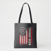 Trump heeft de inauguratie van de Amerikaanse vlag Tote Bag (Voorkant)