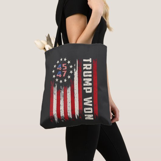 Trump heeft de inauguratie van de Amerikaanse vlag Tote Bag (Dichtbij)