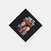 Trump heeft de tijd genomen om de vuilnisbak uit t servet (Hoek)