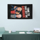 Trump heeft de tijd genomen om de vuilnisbak uit t spandoek (Beurs)