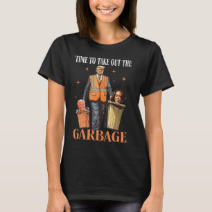 Trump heeft de tijd genomen om de vuilnisbak uit t t-shirt