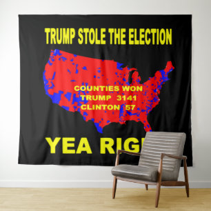 TRUMP HEEFT DE VERKIEZING GESTOLEN WANDKLEED