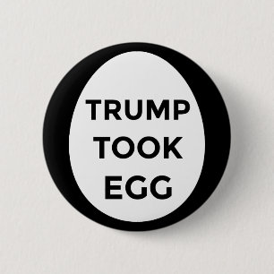 Trump heeft Egg BLACK-knop genomen Ronde Button 5,7 Cm