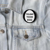 Trump heeft Egg BLACK-knop genomen Ronde Button 5,7 Cm (In situ)