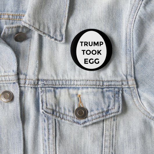 Trump heeft Egg BLACK-knop genomen Ronde Button 5,7 Cm (In situ)