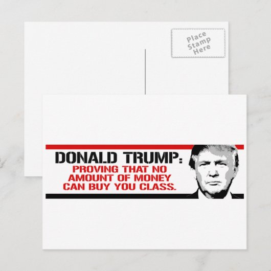 Trump heeft geen geld om je te kopen. briefkaart (Voorkant / Achterkant)