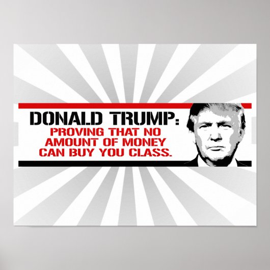 Trump heeft geen geld om je te kopen. poster (Voorkant)