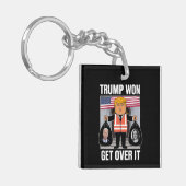 Trump Heeft Gewonnen Kom Daar Overheen Maga Heeft Sleutelhanger (Voorkant Links)