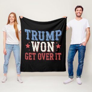 Trump Heeft Gewonnen Kom Er Overheen 2024 Fleece Deken