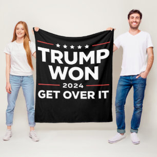 Trump Heeft Gewonnen Kom Er Overheen 2024 Fleece Deken