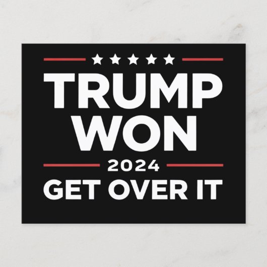 Trump Heeft Gewonnen Kom Er Overheen 2024 Flyer (Voorkant)