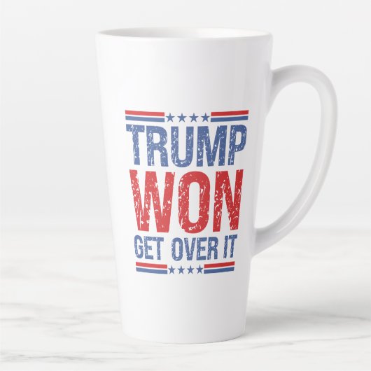 Trump Heeft Gewonnen Kom Er Overheen Latte Mok (Rechts)
