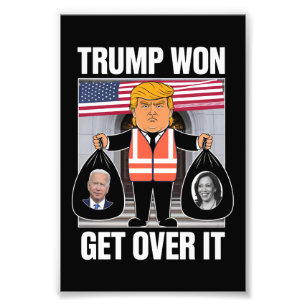 Trump Heeft Gewonnen Kom Er Overheen Maga Heeft Ve Foto Afdruk