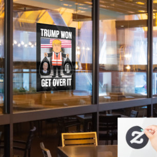 Trump Heeft Gewonnen Kom Er Overheen Maga Heeft Ve Raamsticker