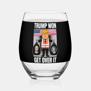 Trump Heeft Gewonnen Kom Er Overheen Maga Heeft Ve Wijnglas Zonder Voet
