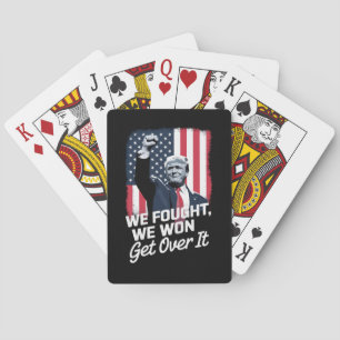 Trump Heeft Gewonnen Kom Er Overheen Trump Overwin Pokerkaarten