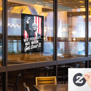 Trump Heeft Gewonnen Kom Er Overheen Trump Overwin Raamsticker