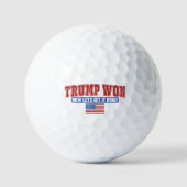 Trump heeft gewonnen, laat maar komen golfballen (Voorkant)