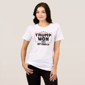 Trump heeft gewonnen om er overheen te komen - maa Tri-Blend shirt (Voorkant volledig)