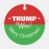Trump heeft gewonnen! vrolijk kerstfeest metalen ornament (Achterkant)