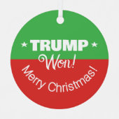 Trump heeft gewonnen! vrolijk kerstfeest metalen ornament (Voorkant)