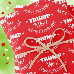 Trump heeft gewonnen! Vrolijk kerstpakket van inpa Inpakpapier Vel