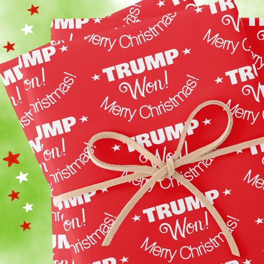 Trump heeft gewonnen! Vrolijk kerstpakket van inpa Inpakpapier Vel