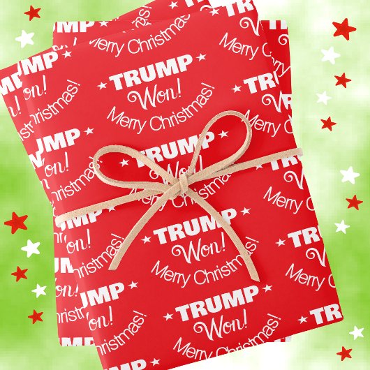 Trump heeft gewonnen! Vrolijk kerstpakket van inpa Inpakpapier Vel