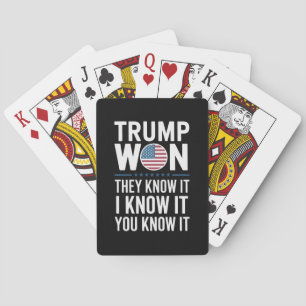 Trump Heeft Gewonnen Ze Weten Het 2024 47e Preside Pokerkaarten