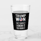 Trump Heeft Gewonnen Zij Weten Het 2024 47e Presid Glas (Voorkant)